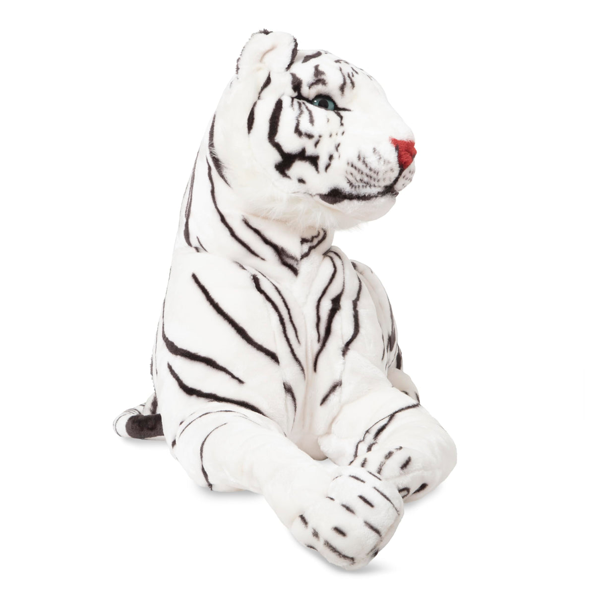 Melissa & Doug Giant Siberian White Tiger - Lifelike Stuffed Animal (Over 5 feet Long)