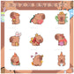 9 PCS Capybara Honeycomb Centerpieces Table Decorations Capybara Table Centerpieces for Capybara Party Supplies Birthday Party Decorations