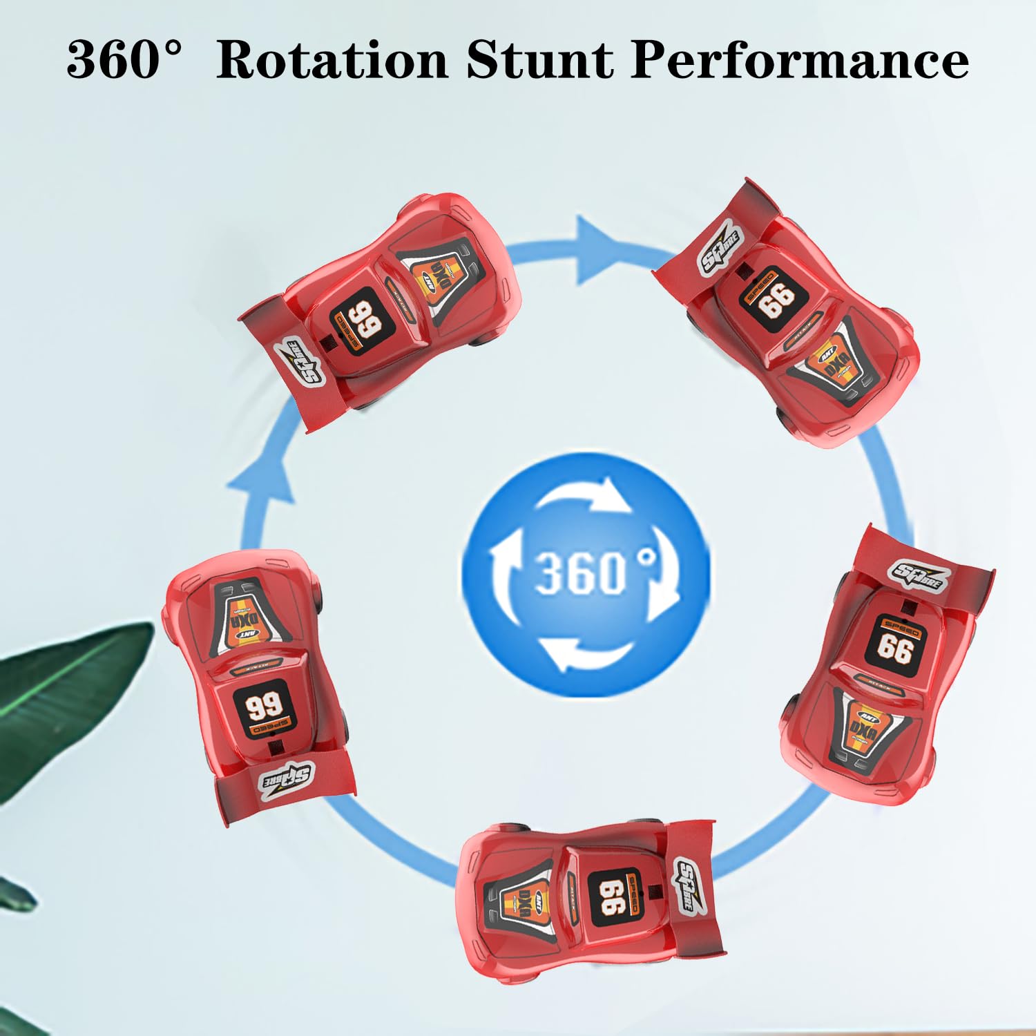 JICIFU Wall Climbing Remote Control Car Dual Mode 360deg Rotating RC Stunt Cars with Headlight Rechargeable Toys for Boys Girls Gift for 4 5 6 7 8-12