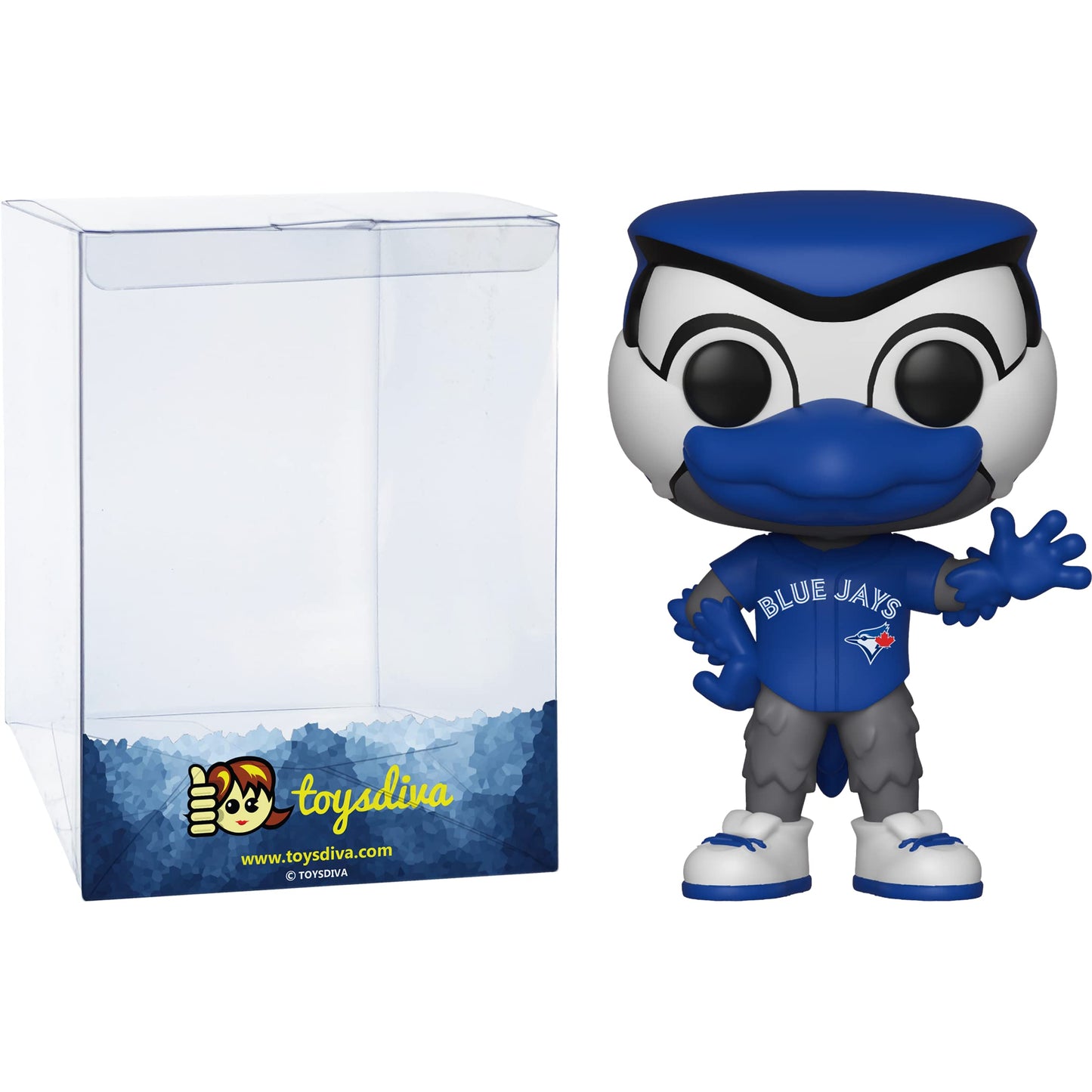 B l u e J a y s Mascot: Fun ko P o p ! Vinyl Figurine Bundle with 1 Compatible 'ToysDiva' Graphic Protector (019-40388 - B)