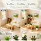 4 Pcs Doll House Plants, Miniature Potted Plants for Dollhouse Decor, Realistic Mini Plants Dollhouse Accessories for Living Room, Bedroom, Garden