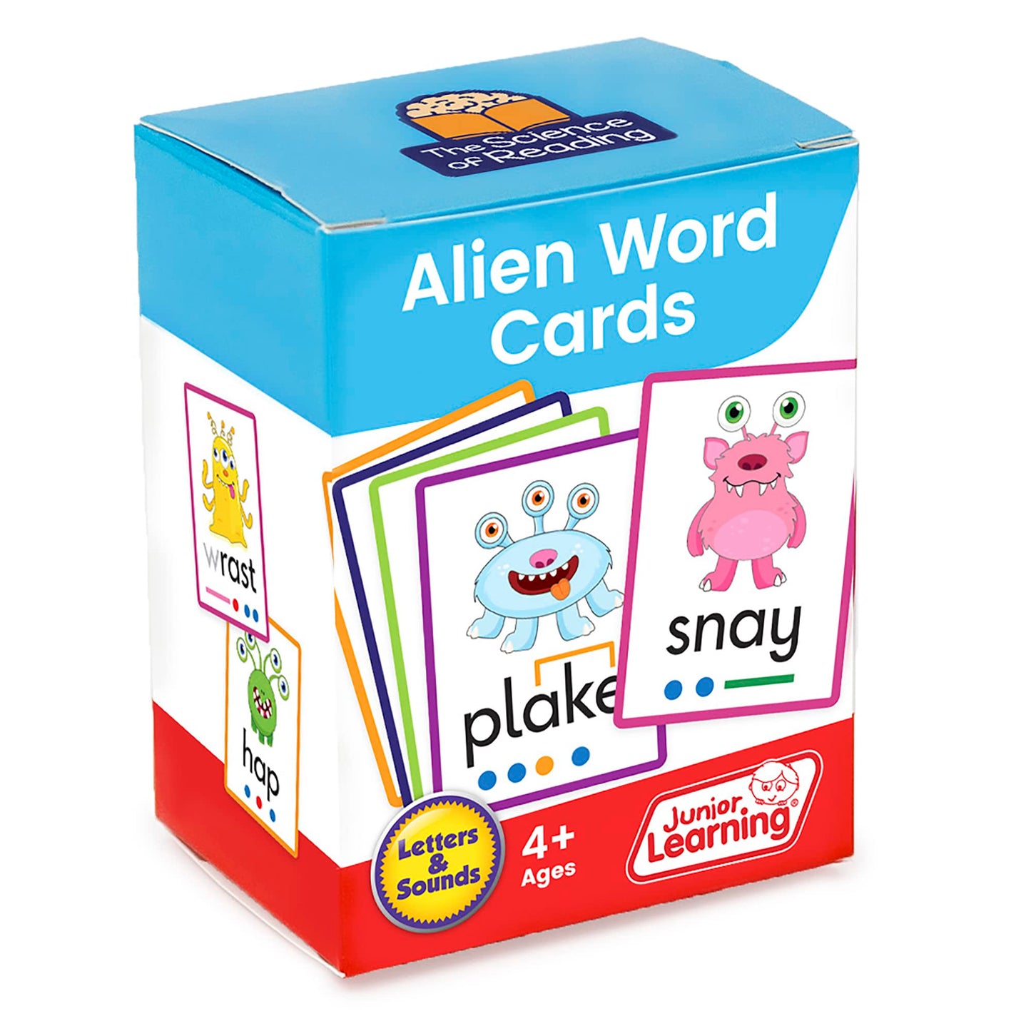 Alien Word Flashcards: Junior Learning, The Science of Reading Supplementary Resources, for Classroom or Home School use, for Ages 4+, Grade Pre-K