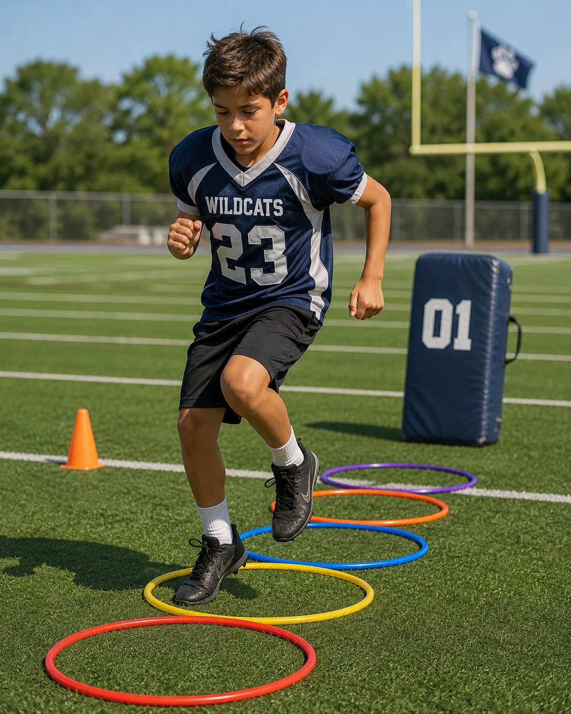 Fun Express Obstacle Course Agility Rings, 20 Inch, Set of 6