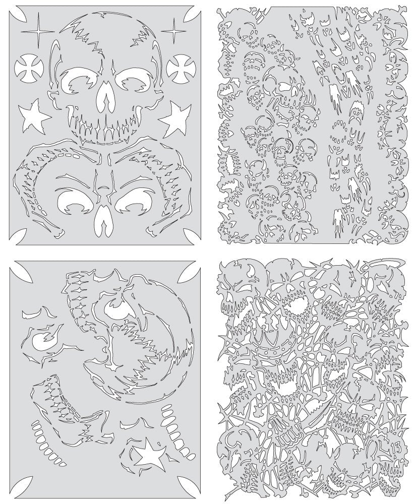 Artool Freehand Airbrush Templates, Return Of Skullmaster Mini