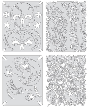 Artool Freehand Airbrush Templates, Return Of Skullmaster Mini