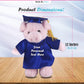 Made By Aliens Plush Stuffed Animal Toys 12 Inches Present Gifts for Graduation Day, Personalized Text, Name or Your School Logo on Gown, Best for Any
