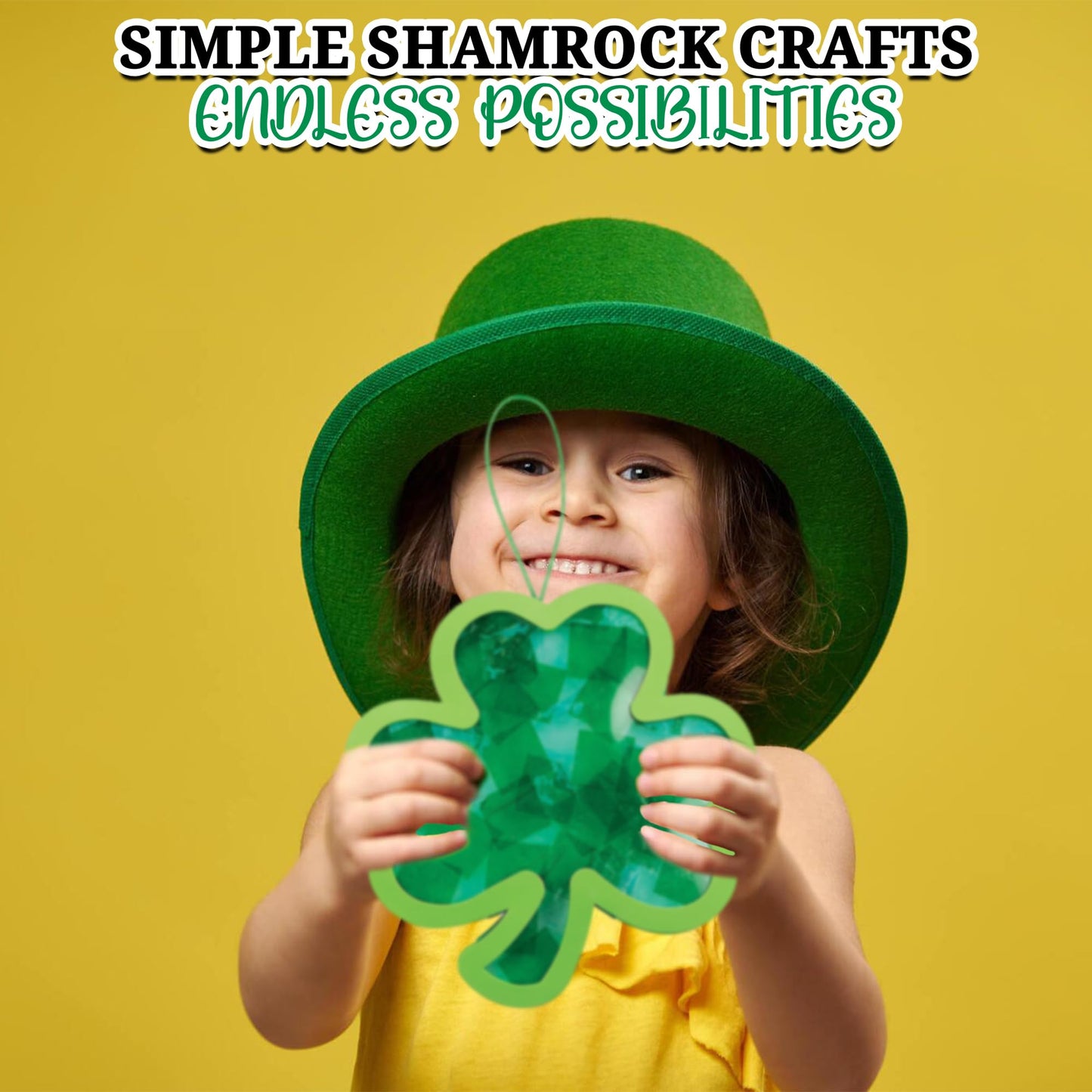 Fun Express St Patricks Day Crafts for Kids - Shamrock Suncatcher Kit Makes 12 Window Art Projects | Tissue Paper Craft Kit for Classroom Activities