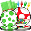 Uywgaun 96 Pcs Dots Birthday Party Decorations Paper Party Plates and Napkins for Dots Themed Party Supplies Dessert Tableware Set for Kids Woman