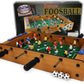 Matty's Toy Stop Deluxe 20" Wooden Table Top Air Hockey (Extra Pucks) & Foosball (Soccer) (Extra Balls) Games Gift Set Bundle - 2 Pack