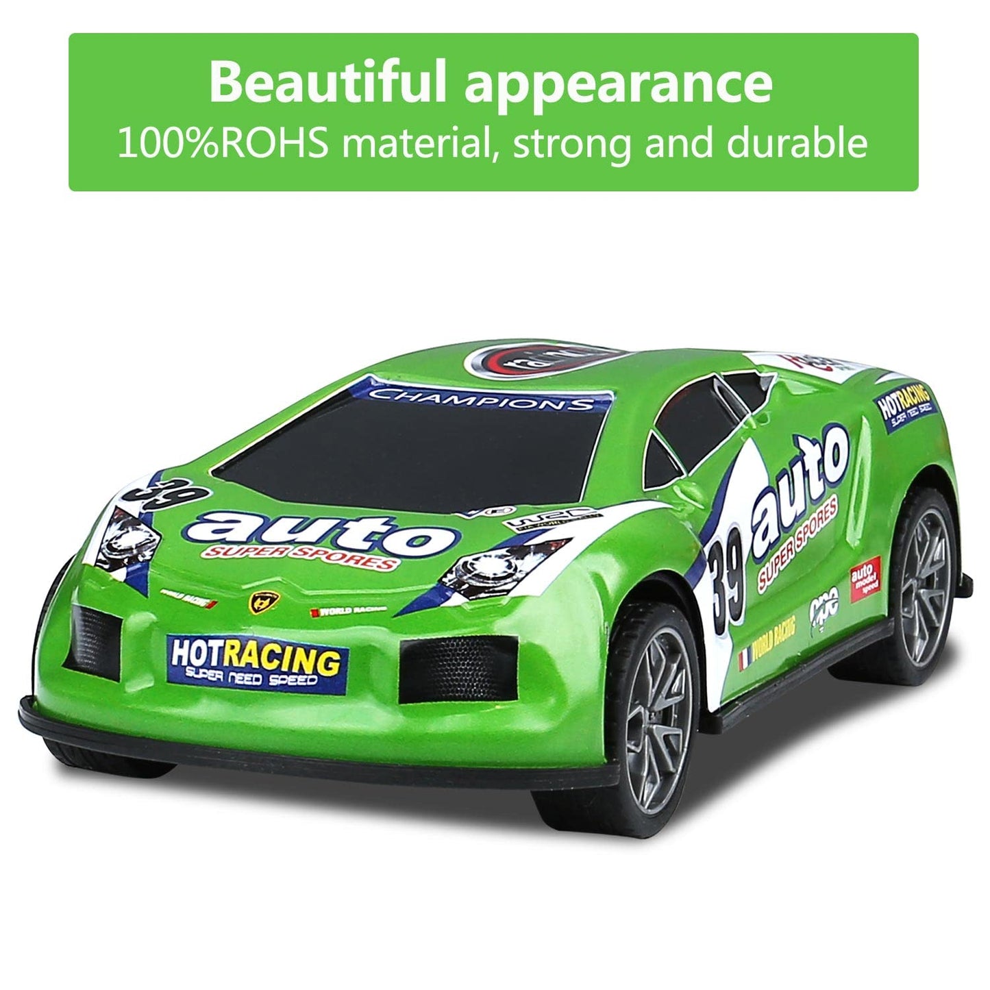 ZOHANINDL 7 inch Friction Power Car Toys Set, Push and Go Pull Back Trucks Wind up Race Car 3 Pack Suitable for Toddlers 3 4 5 6 7 Year Old Kids Toys