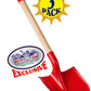 Matty's Toy Stop 31" Heavy Duty Wooden Kids Sand Shovels with Plastic Spade & Handle (Red, Blue & Green) Complete Gift Set Bundle - 3 Pack