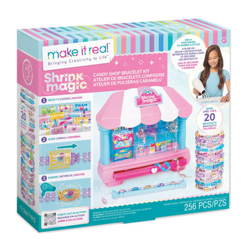 Make It Real 2901758 Shrink Magic Candy Shop DIY Bracelet Kit with Shrink Wrap and DIY Bracelet