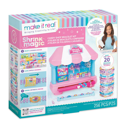 Make It Real 2901758 Shrink Magic Candy Shop DIY Bracelet Kit with Shrink Wrap and DIY Bracelet