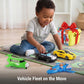 QUERCITRON Magnetic Vehicle Transform Robot Toy Build Car Mix Match Toddler