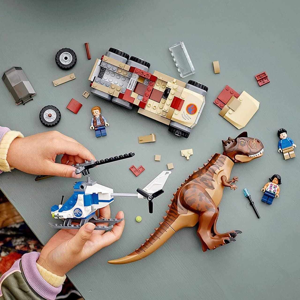LEGO Jurassic World Carnotaurus Dinosaur Chase 76941 Building Kit; Fun Toy Playset for Creative Kids; New 2021 (240 Pieces)