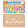 Tatuo 4 Pcs 36" x 60" Large Blank Brown Paper Banners for Teacher Appreciation Poster Crafts Decoration 120gsm Thick Kraft Paper Banner for Summer