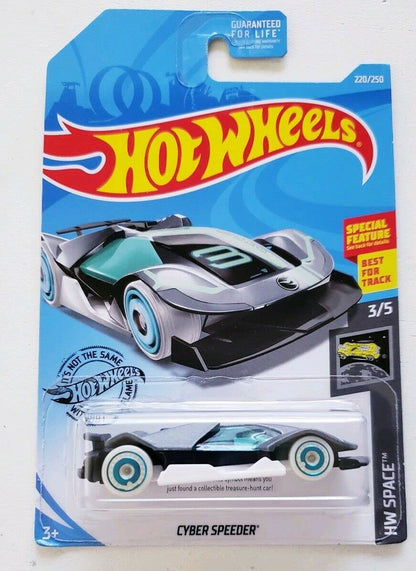 DieCast Hot Wheels Cyber Speeder - HW Space 3/5 (2019 Treasure Hunt!) Gray