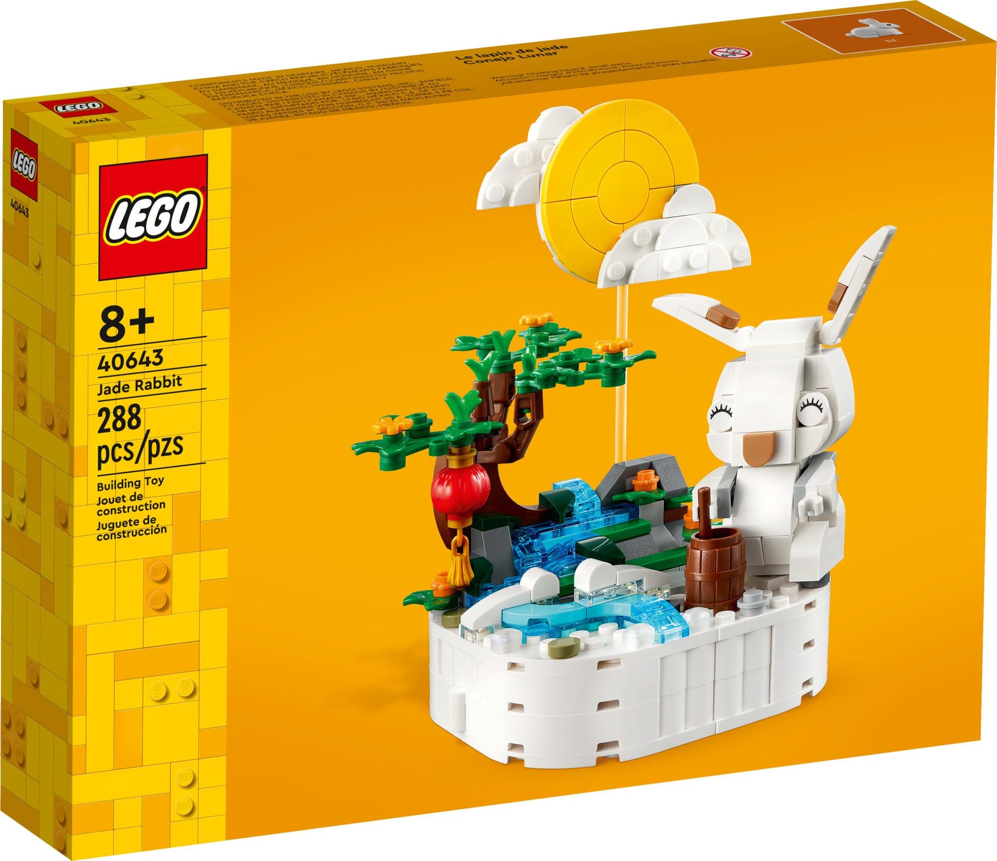 LEGO Jade Rabbit Building Toy Set, Fun Bunny Display Piece or Family Building Activity, Small Animal Toy for Boys and Girls, Great Gift for Kids Ages