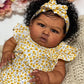 scnbom 24inch Reborn Baby Dolls Black Girls Silicone Realistic Toddler Lifelike Babies That Look Real boy Eyes Open