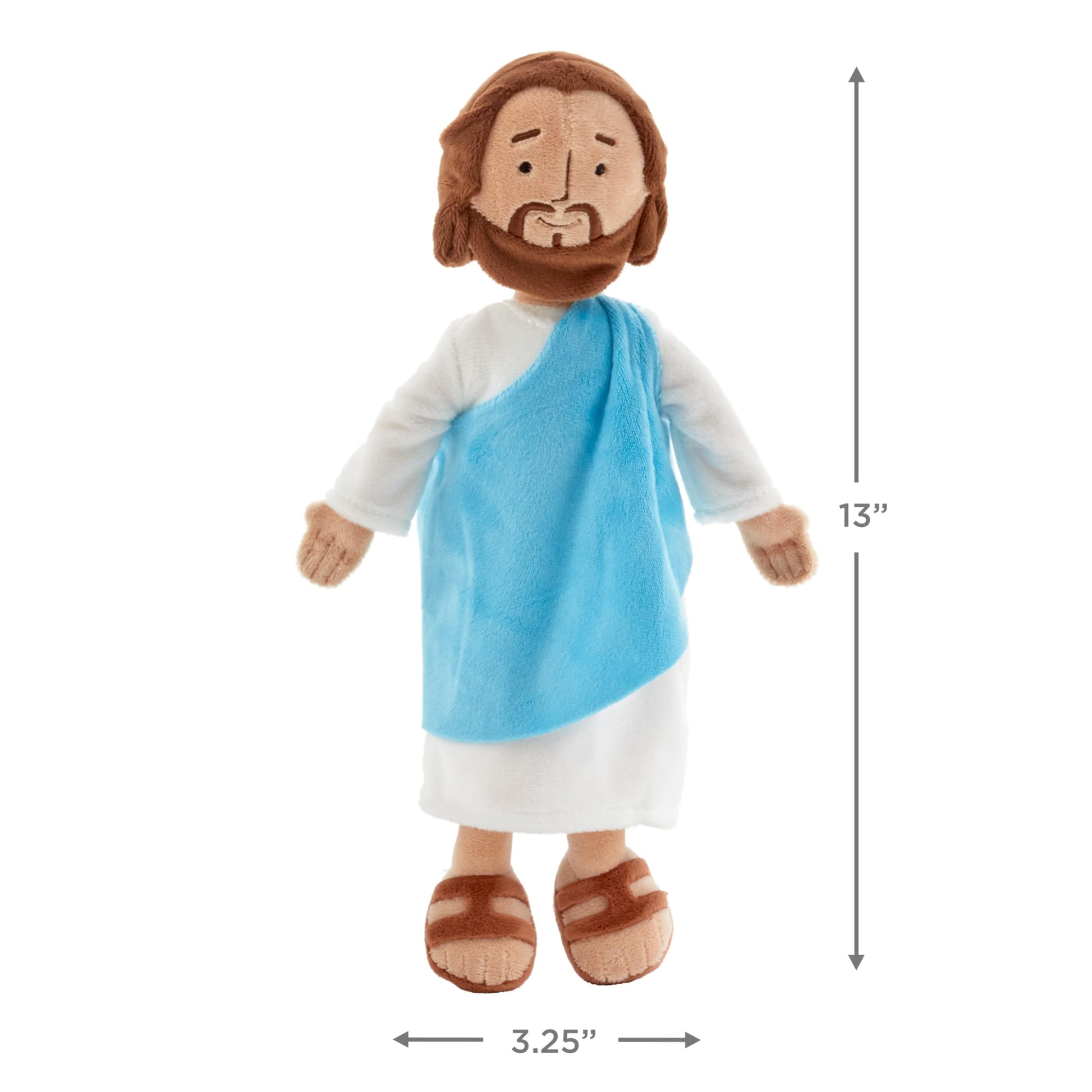 Hallmark My Friend Jesus Plush Doll, 13" Small Stuffed Jesus, Religious Gift for Kids, Baptism, Easter Basket Stuffers