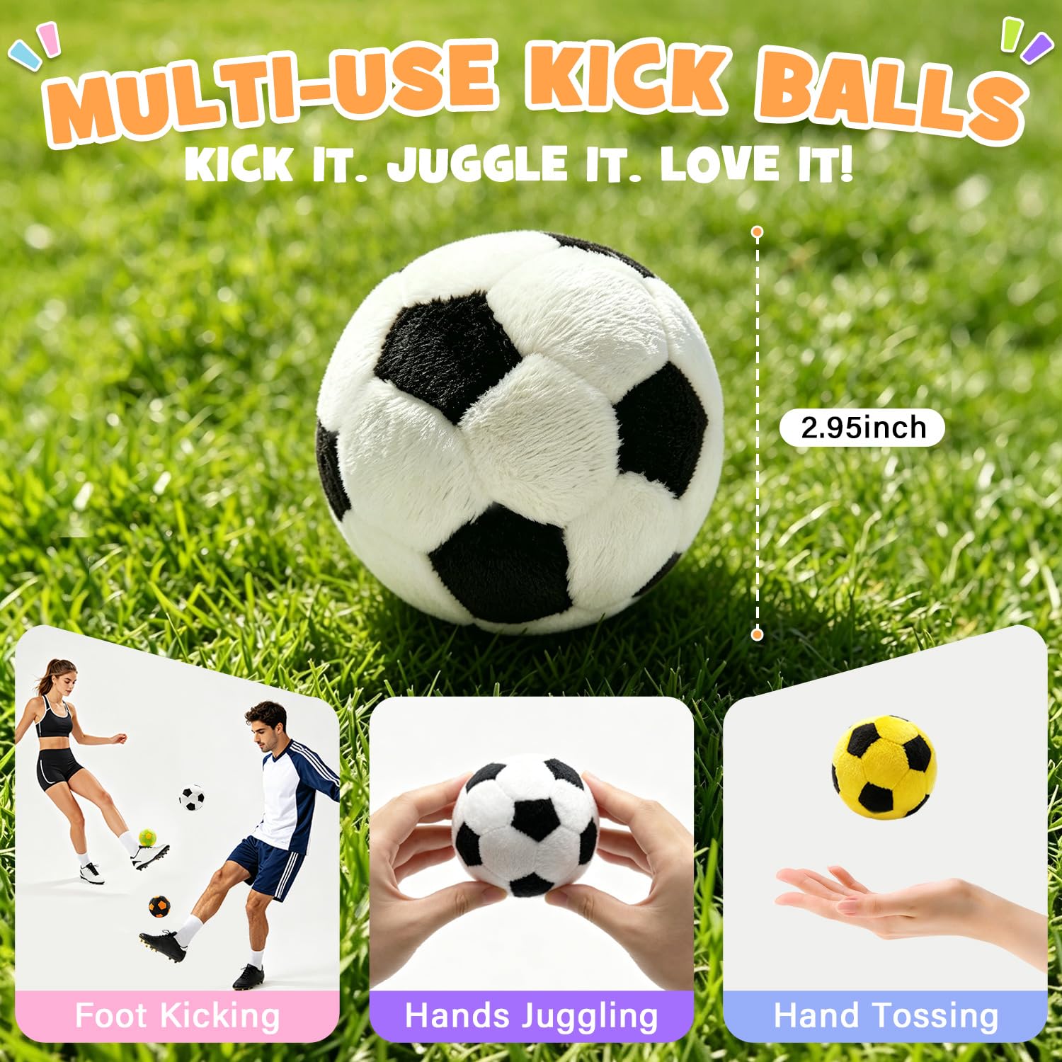 RCZETC Premium Soccer Style Footbag Ball, Classic Hacky Kick Bag for Freestyle Tricks, Juggling & Foot Skills Training, Indoor Outdoor Game for Teens