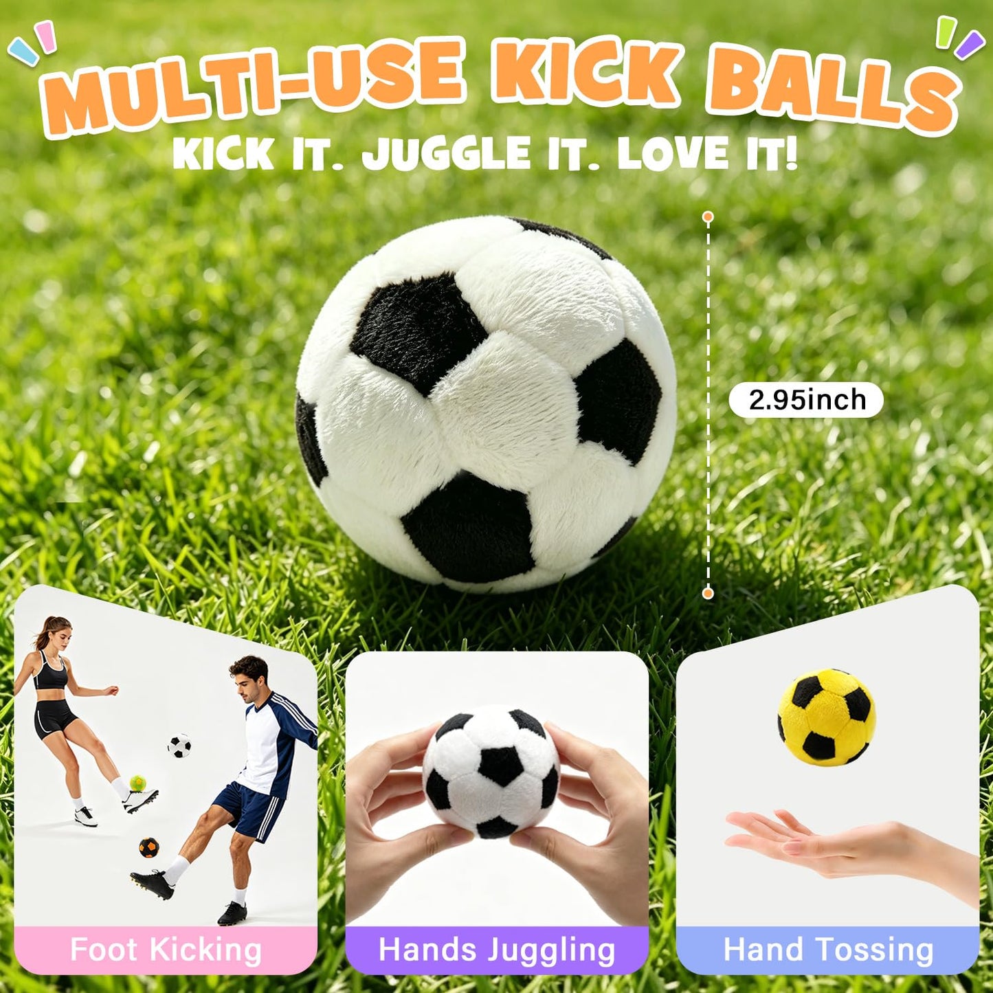 RCZETC Premium Soccer Style Footbag Ball, Classic Hacky Kick Bag for Freestyle Tricks, Juggling & Foot Skills Training, Indoor Outdoor Game for Teens