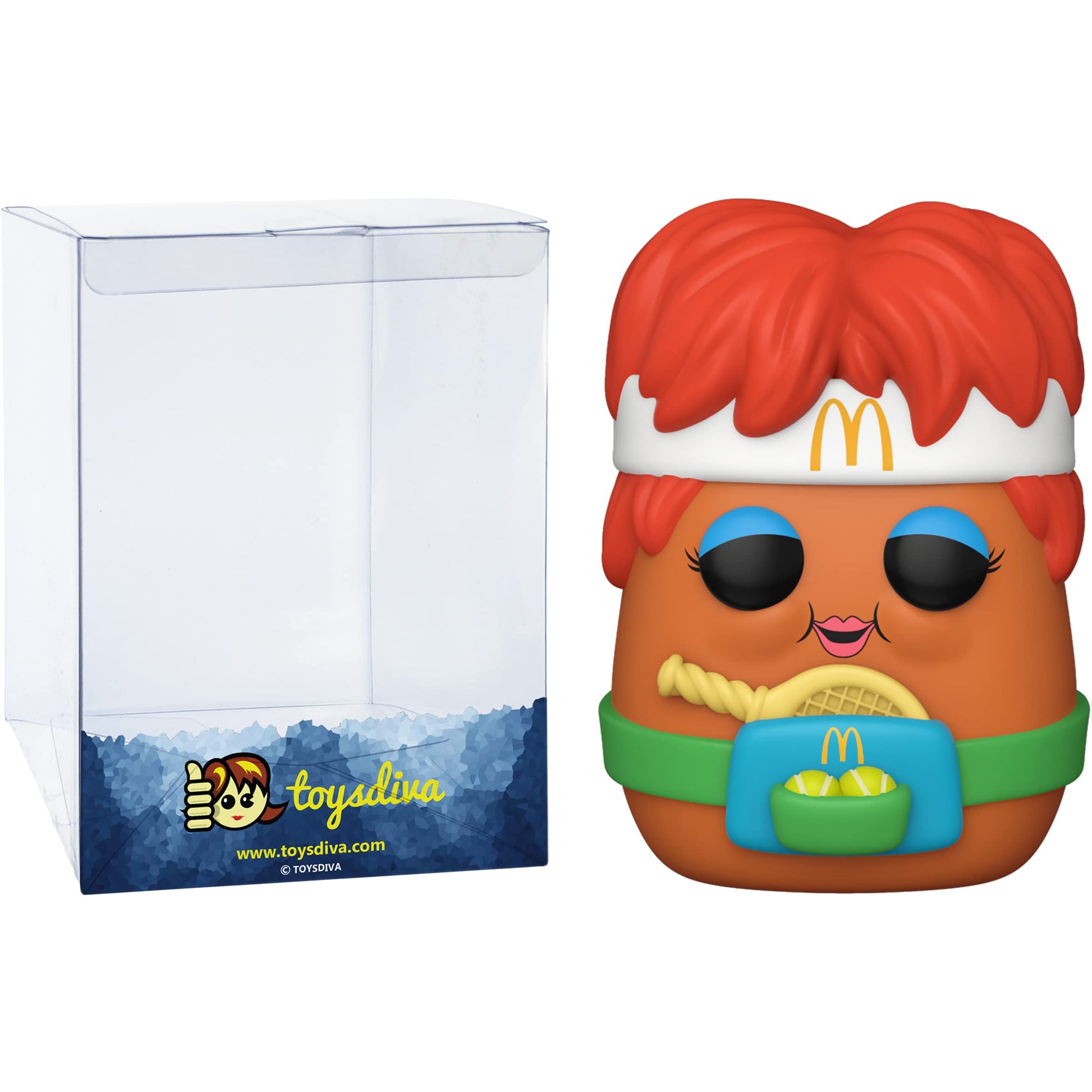 Funko Tennis McNugg e t : P o p ! Ad Icons Vinyl Figurine Bundle with 1 Compatible 'ToysDiva' Graphic Protector (114-53712 - B)