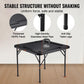 VEVOR Folding Card Table, 4 Player Portable with 4 Cup Holders & Chip Trays, Mahjong Domino Game Set, 35.4 x 35.4-inch, Black