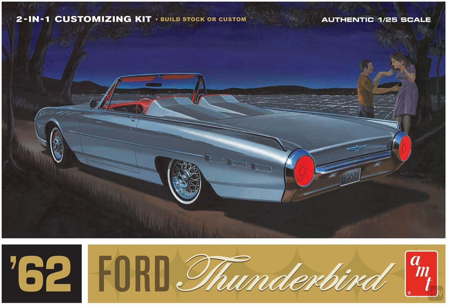 Round 2 1962 Ford Thunderbird, Factory Color (AMT682)