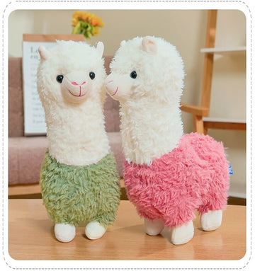 YUKOUQIAN Llama Stuffed Animal Cute Llama Plush Alpaca Toy 9.8 inch for Girls Boys 2 Pieces(Alpaca)