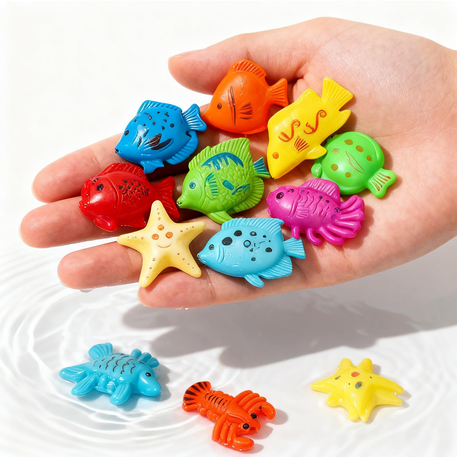Magnetic Fishing Game Pool Toys for Kids, Water Table Bathtub Toy Fishing with Inflatable Pool, Water Bath Pool Outdoor Toys for Kids Outdoor Indoor