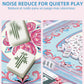 33" Aesthetic Mahjong Mat with Rules for Table (Rolled, Blue Peony)