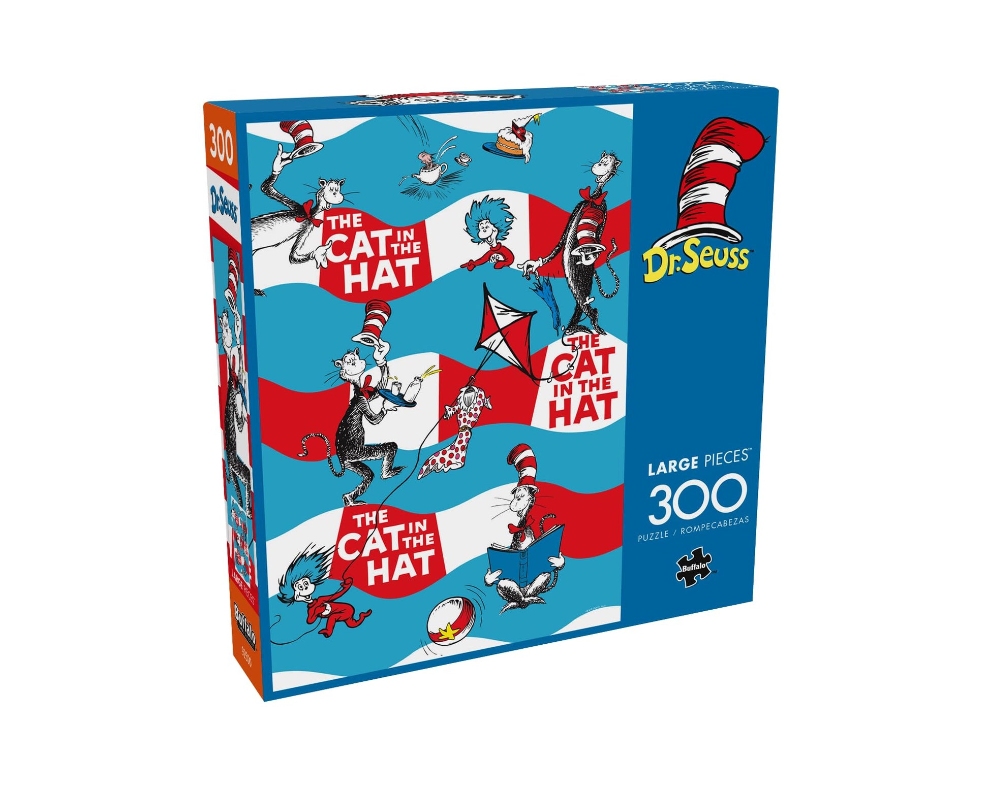 Buffalo Games - Dr. Seuss Enterprises - The Cat in the Hat Stripes - Jigsaw Puzzle for Adults - Challenging Puzzle Perfect for Game Nights - Finished