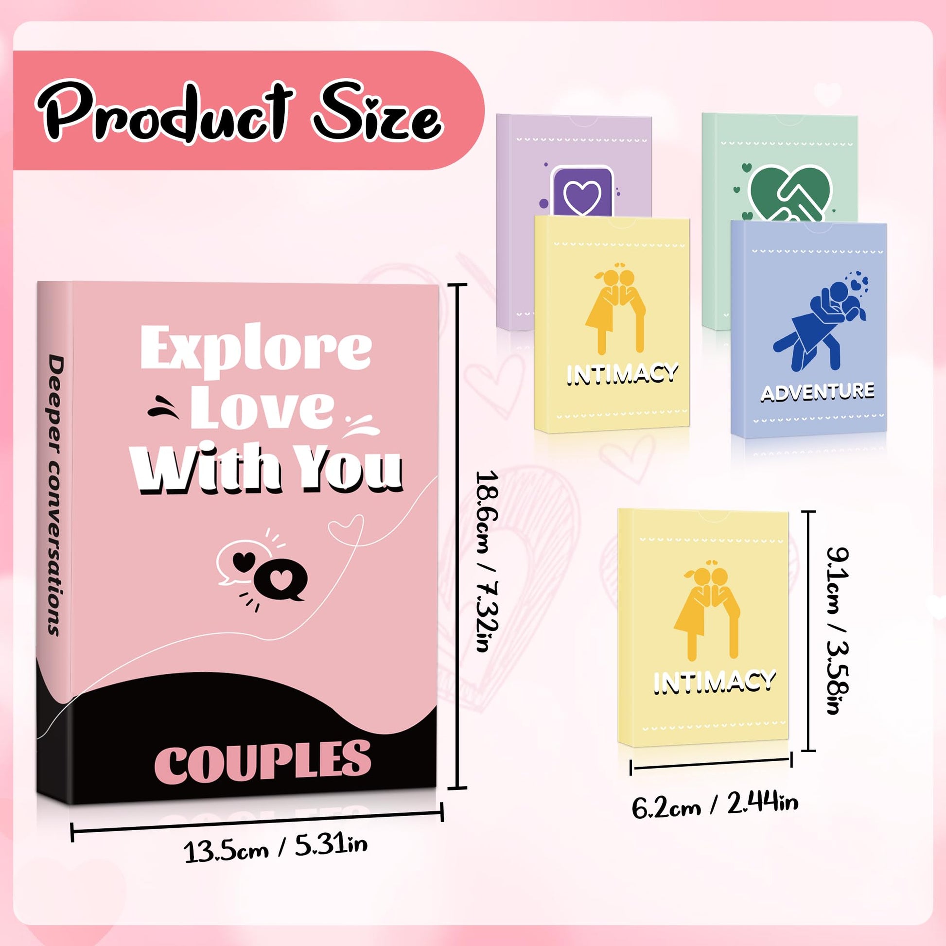 Etyishe Couples Games for Adults, Couples Games for Date Nights, Deep Relationship Conversation and Adventure Cards Game, Romantic Gifts