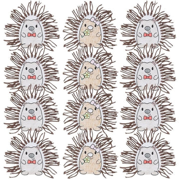Fun Express Color Your Own Hedgehog Lacing Card Craft Kit - Makes 12.