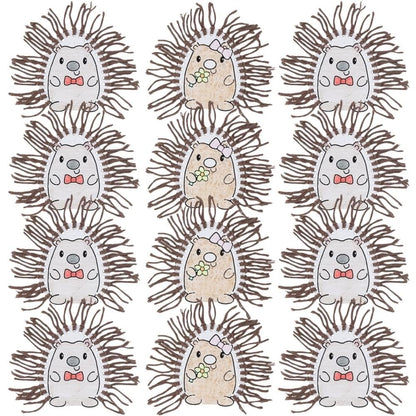 Fun Express Color Your Own Hedgehog Lacing Card Craft Kit - Makes 12.