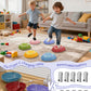 Rechargeable Stepping Stones for Kids, 6pcs Non-Slip Toddler Stepping Stones with Light&Music, Sensory Toys for Indoor and Outdoor Play, Gifts