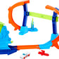Hot Wheels Toy Car Track Set, Flip & Jump Through the Corkscrew Loop with a 1:64 Scale Toy Car, Speed Snap Track & Adapters, Compresses for Storage