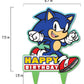 Sonic Gamer Birthday Cake Topper Party Decor