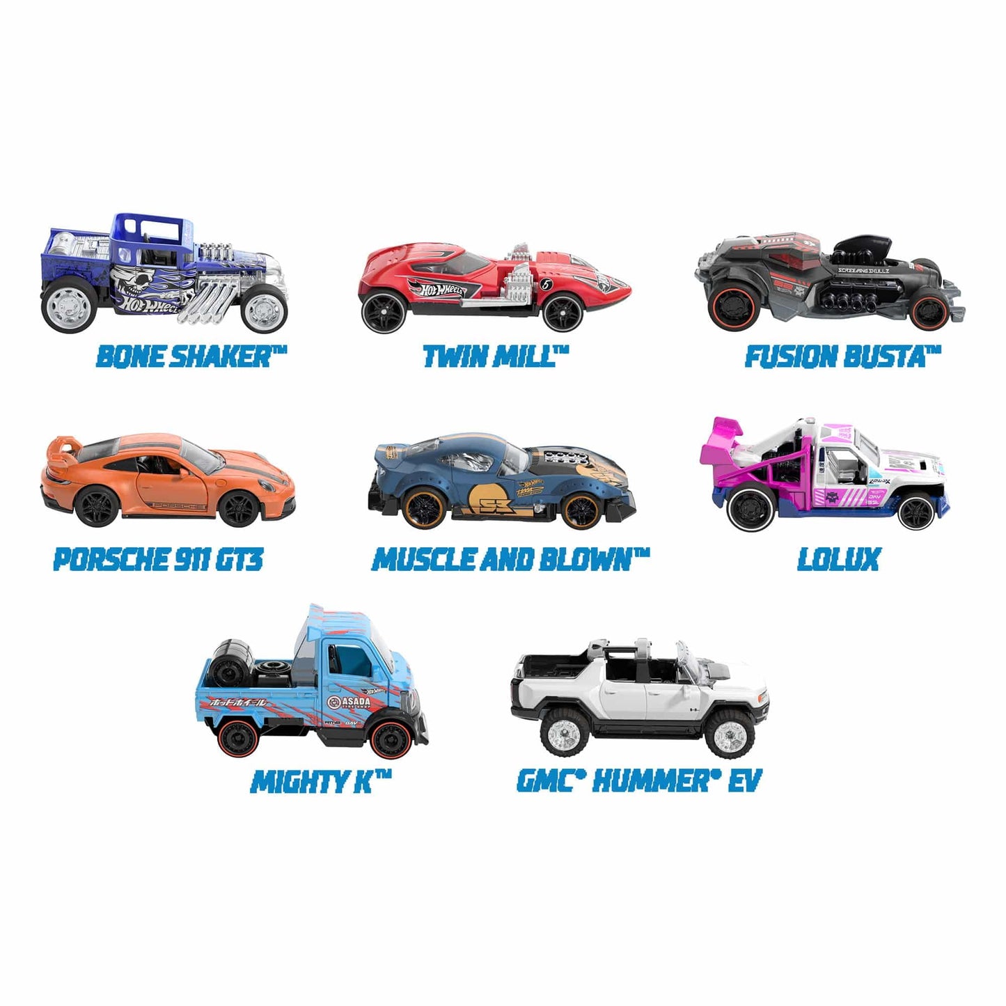 Hot Wheels 1/43 Scale Retrofriction Vehicle, High Performance Collectible Vehicle, with Rolomatic Engine or Door, Boot or Hood that Opens, Models May
