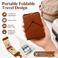 Foldable Travel Cribbage Board Game Set, Portable Leather Cribbage Board with Card & Peg Storage, Includes 6 Pegs & 1 Deck for Adults & Family Game