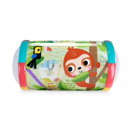 Bright Starts Roll-Along Rainforest Baby Toy, Push & Crawl Activity Toy with Rattle Balls, Portable Travel Roller Toy for Infants & Toddlers, Unisex