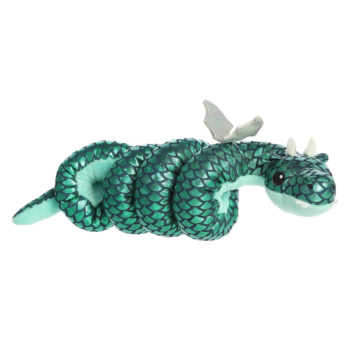 Aurora® Playful Wrist Wranglers™ Viridian Dragon™ Stuffed Animal - Vibrant Colors for an Eye-Catching Design - Perfect for Kids and Costumes - Green 8