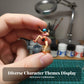 Resin 1:87 Miniature People Figurines, Painter Figurines Tiny People Desktop Decor for Layout Accessories Table Scene Micro Landscape, Green