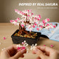 Vamuss 3-In-1Le-go Bonsai Tree Building Set,Cherry Blossom Tree Building Set,DIY Plant Model Botanical Collection Design Kit for Adults,Creative Gift