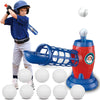 SunwyxTek Automatic Baseball Pitching Machine with 8 Balls, T Ball Set for Toddlers 3-5 5-8 Years, Tee Ball Set Tee Pitcher Gift for Kids 3-12