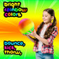 8.5-Inch Rainbow Playground Ball with Hand Pump for Kickball & Dodgeball