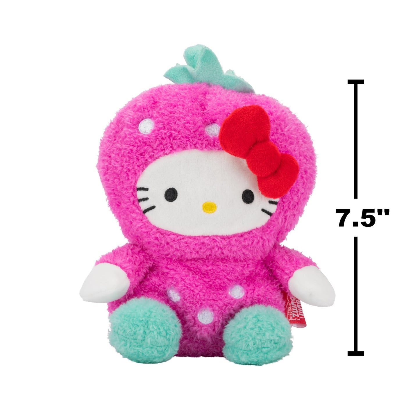 BumBumz 7.5-inch Hello Kitty FruitBumz Plush - Sanrio Hello Kitty Dressed as a Strawberry Collectible Toy - from The Makers of Original Squishmallows