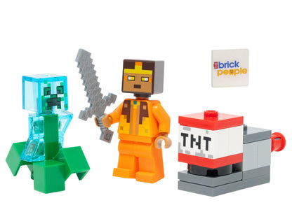LEGO Minecraft Mini Set: Hero Minifigure with Charged Creeper