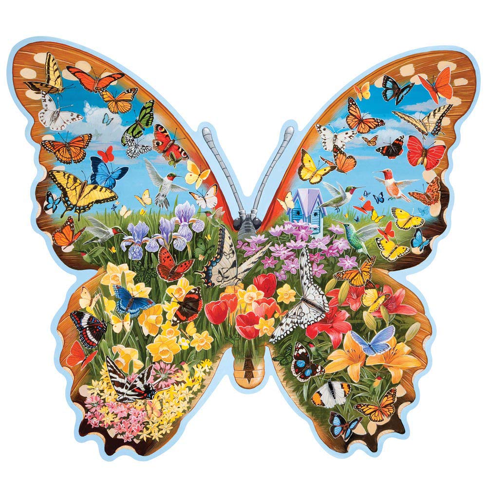 Bits and Pieces - 750 Piece Jigsaw Puzzle for Adults - Hidden Butterfly Meadow - Jigsaw Puzzles by Artist Jack Williams, Completed Puzzle Size: 20" x